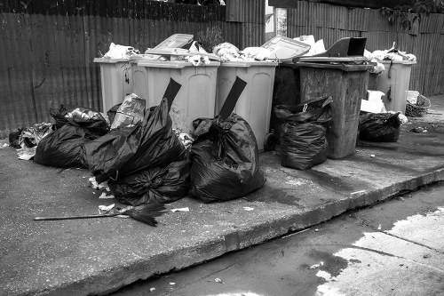 Waste collection trucks in North West London