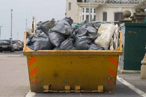 Stack of old furniture ready for disposal in North West London