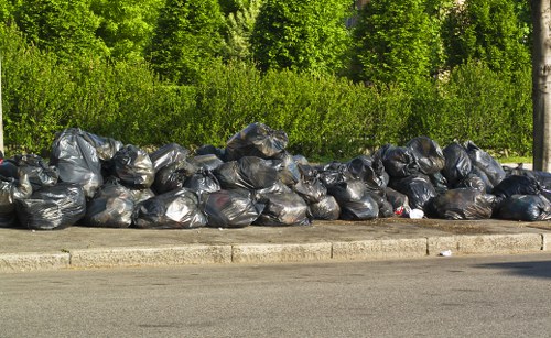 Waste clearance truck in Dollis Hill