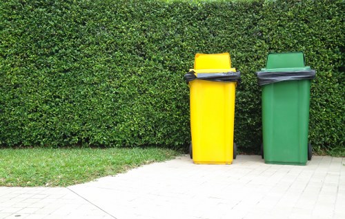 Waste management service vehicles in North West London