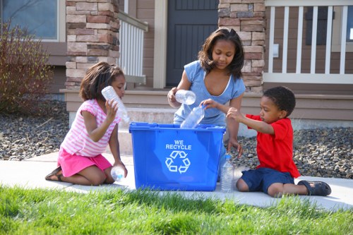 Bulky waste items ready for collection