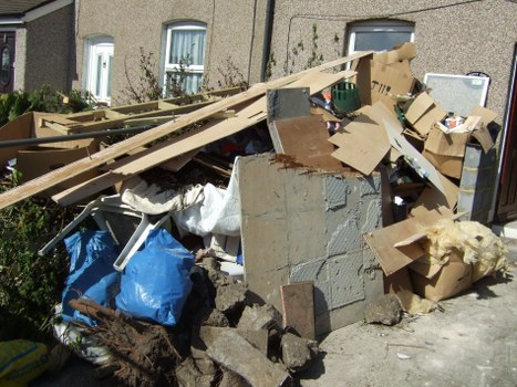 Variety of waste materials ready for recycling