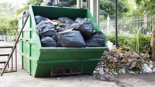 Residents participating in waste segregation in Regents Park